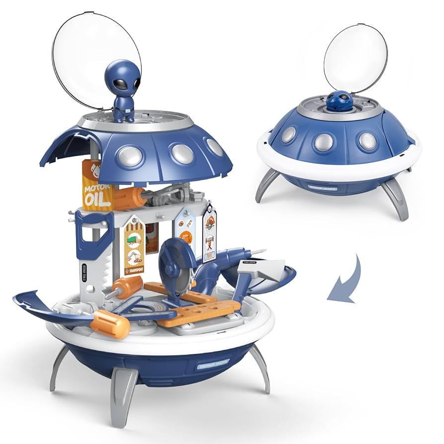 KalaDuck UFO Space Toys for Kids 3-5, 3 in 1 Spaceship Toy